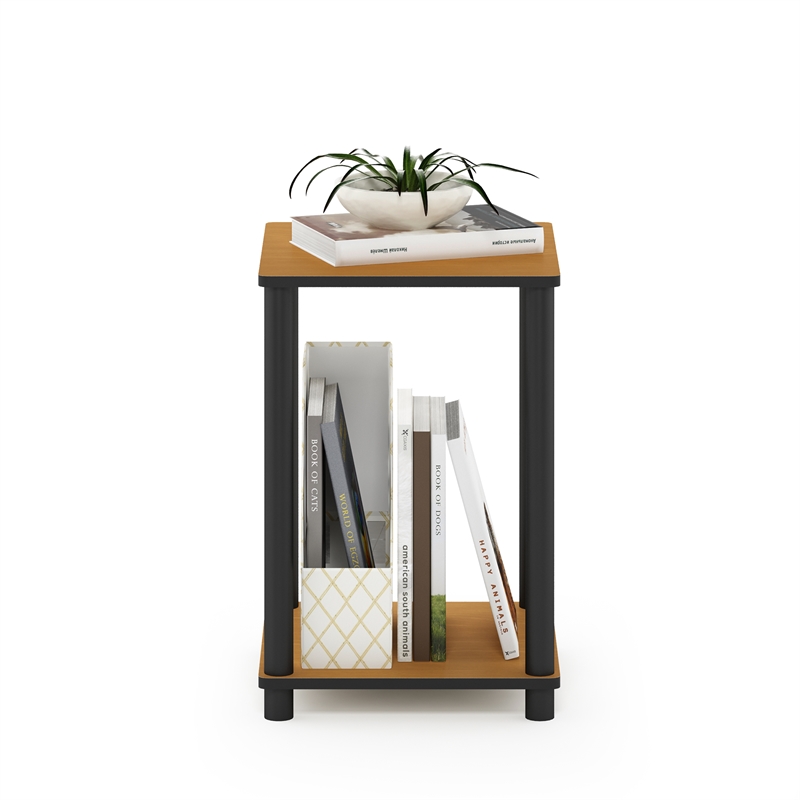 Furinno TURN-N-TUBE Haydn End Table in Light Cherry/Black
