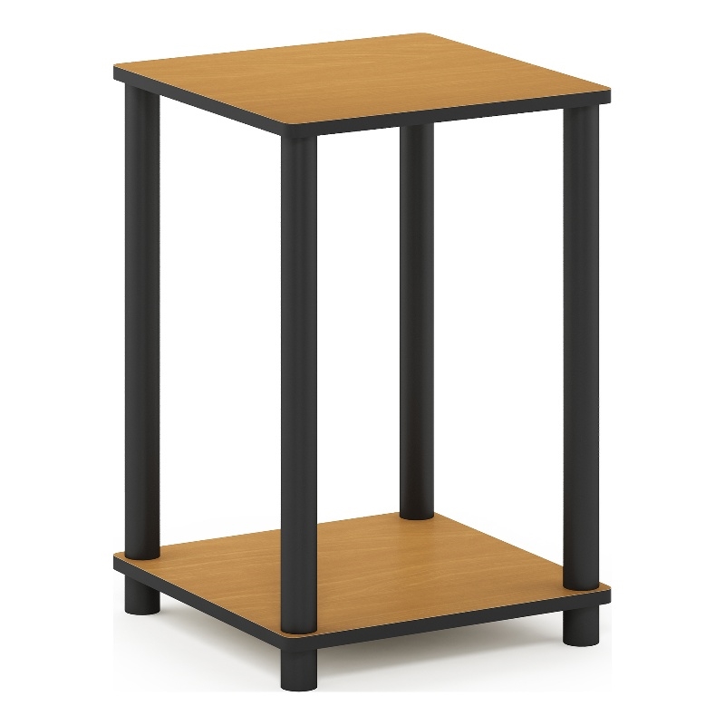 Furinno TURN-N-TUBE Haydn End Table in Light Cherry/Black