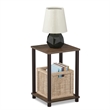 Furinno TURN-N-TUBE Haydn End Table in Walnut/Brown