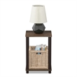 Furinno TURN-N-TUBE Haydn End Table in Walnut/Brown