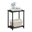 Furinno SIMPLISTIC Industrial Metal Frame End Table in 1-Pack in Espresso