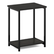 Furinno SIMPLISTIC Industrial Metal Frame End Table in 1-Pack in Espresso