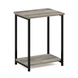 Furinno SIMPLISTIC Industrial Metal Frame End Table in 1-Pack in French Oak