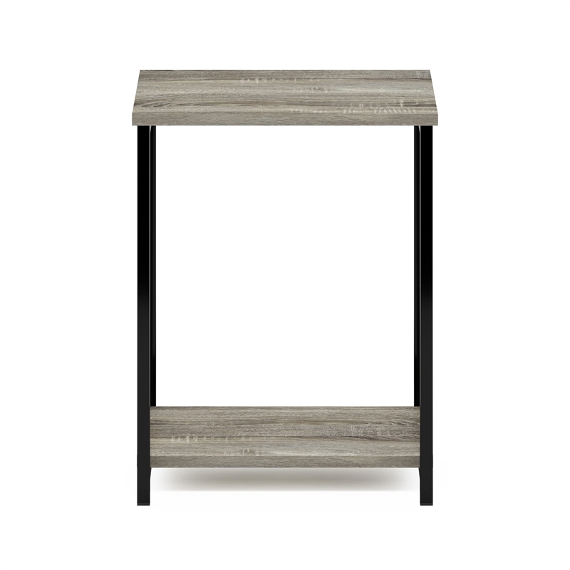 Furinno SIMPLISTIC Industrial Metal Frame End Table in 1-Pack in French Oak