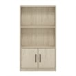 Furinno GRUEN 3-Tier Bookcase with 2 Doors Storage Cabinet in Metropolitan Pine