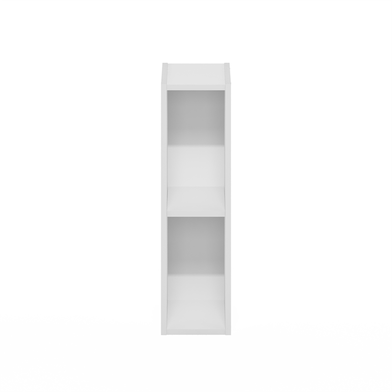 Furinno FULDA 2-Tier  Storage Shelf Bookcase in 6-Inch Width in White