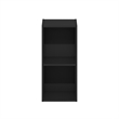 Furinno FULDA 2-Tier  Storage Shelf Bookcase in 10-Inch Width in Blackwood