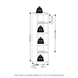 Furinno FULDA 3-Tier  Storage Shelf Bookcase in 8-Inch Width in Blackwood