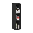 Furinno FULDA 3-Tier  Storage Shelf Bookcase in 8-Inch Width in Blackwood