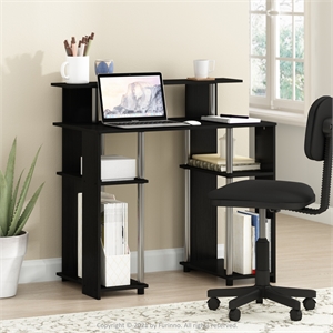 Furinno JAYA Simple Design Computer Writing Desk in Stainless Steel Tubes