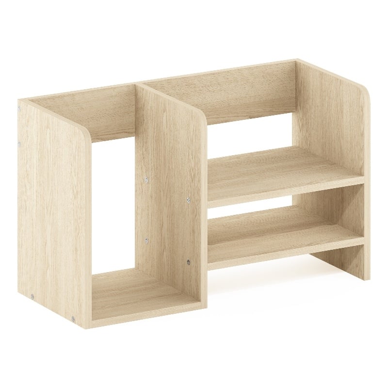 Furinno HERMITE Wood Desktop Book and Home Office Supplies Storage Bauhaus Oak