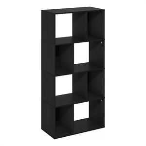 Furinno DALY 8-Cube Irregular Cubes Bookcase in Bookshelf in Storage Espresso