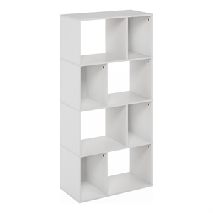 Furinno DALY 8-Cube Irregular Cubes Bookcase in Bookshelf in Storage White
