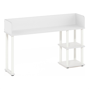 Furinno CLASSIC Desktop Bookshelf Storage Hutch in Desk Organizer White/White