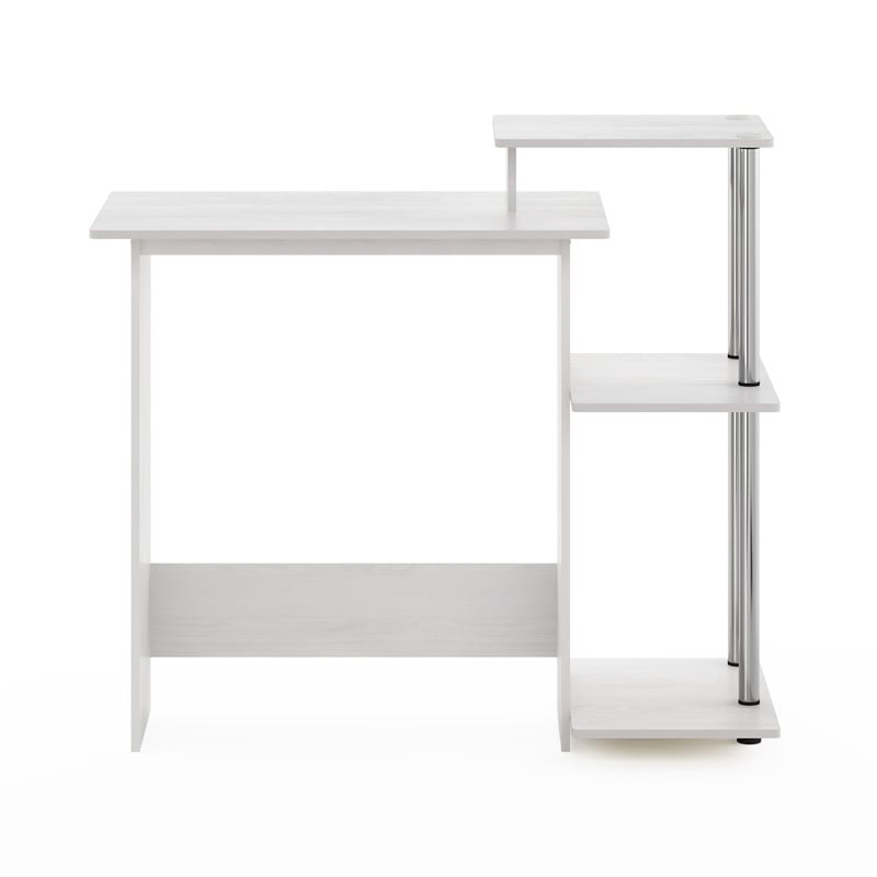 Furinno Efficient Home Laptop Notebook Computer Desk in Stainless Steel Tubes