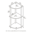 Furinno TURN-N-TUBE 3-Tier Corner Display Rack Multipurpose Amber Pine/Black