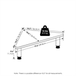 Furinno TURN-N-TUBE Corner Monitor Riser Stand in Stainless Steel Tubes