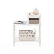 Furinno TURN-N-TUBE 3-Tier Rectangular Sofa Side Table in End Table White/White