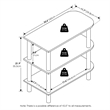 Furinno TURN-N-TUBE 26-Inch 3-Tier Curved Freestanding Shoe Rack Espresso/Black