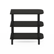 Furinno TURN-N-TUBE 26-Inch 3-Tier Curved Freestanding Shoe Rack Espresso/Black