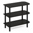 Furinno TURN-N-TUBE 26-Inch 3-Tier Curved Freestanding Shoe Rack Espresso/Black