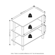Furinno TURN-N-TUBE 26-Inch 3-Tier Freestanding Shoe Rack Amber Pine/Black