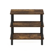 Furinno TURN-N-TUBE 26-Inch 3-Tier Freestanding Shoe Rack Amber Pine/Black