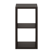 Furinno CUBICLE Open Back Decorative Cube Storage Organizer in 2-Cube Dark Oak