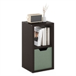 Furinno CUBICLE Open Back Decorative Cube Storage Organizer in 2-Cube Dark Oak