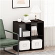 Furinno CUBICLE Open Back Decorative Cube Storage Organizer in 4-Cube Dark Oak