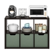Furinno CUBICLE Open Back Decorative Cube Storage Organizer in 6-Cube Dark Oak