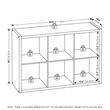 Furinno CUBICLE Open Back Decorative Cube Storage Organizer in 6-Cube Light Grey