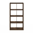 Furinno CUBICLE Open Back Decorative Cube Storage Organizer in 8-Cube Amber Pine