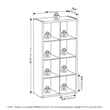 Furinno CUBICLE Open Back Decorative Cube Storage Organizer in 8-Cube Dark Oak