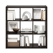 Furinno CUBICLE Open Back Decorative Cube Storage Organizer in 9-Cube Dark Oak