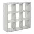 Furinno CUBICLE Open Back Decorative Cube Storage Organizer in 9-Cube Light Grey