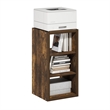 Furinno CUBICLE Open Back Decorative Cube Storage Organizer in 3-Cube Amber Pine