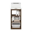 Furinno CUBICLE Open Back Decorative Cube Storage Organizer in 3-Cube Amber Pine