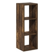 Furinno CUBICLE Open Back Decorative Cube Storage Organizer in 3-Cube Amber Pine