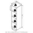 Furinno CUBICLE Open Back Decorative Verticle Cube Storage Organizer in Dark Oak