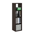 Furinno CUBICLE Open Back Decorative Verticle Cube Storage Organizer in Dark Oak