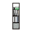 Furinno CUBICLE Open Back Decorative Verticle Cube Storage Organizer in Dark Oak