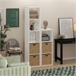 Furinno CUBICLE Open Back Decorative Verticle Cube Storage Organizer in White
