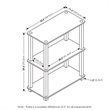 Furinno TURN-S-TUBE 3-Tier Compact Multipurpose Shelf Display Amber Pine/Black