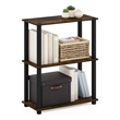 Furinno TURN-S-TUBE 3-Tier Compact Multipurpose Shelf Display Amber Pine/Black