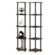 Furinno TURN-N-TUBE 5 Tier Corner Display Rack Multipurpose Shelving Set of 2