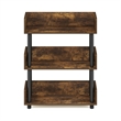 Furinno TURN-N-TUBE 3-Tier Freestanding Multipurposes Display Amber Pine/Black
