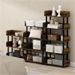 Furinno TURN-N-TUBE 3-Tier Freestanding Multipurposes Display Amber Pine/Black