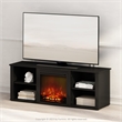Furinno JENSEN No Heat Decorative Electric Fireplace TV Stand in Americano