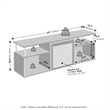 Furinno JENSEN Open Storage No Heat Decorative Americano/Stainless Steel